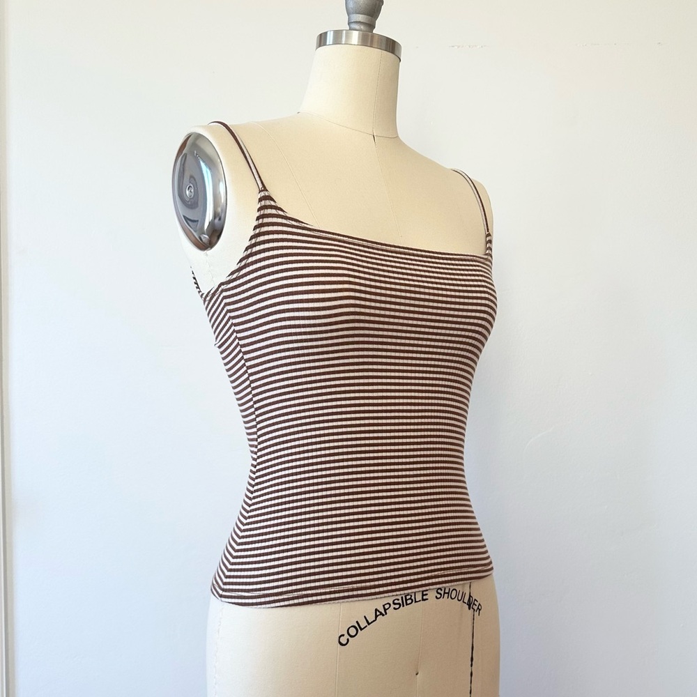 Reformation Brown Stripe Tank